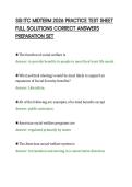 SSI ITC MIDTERM 2026 PRACTICE TEST SHEET&NewLine;FULL SOLUTIONS CORRECT ANSWERS&NewLine;PREPARATION SET