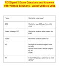 RCES part 2 Exam Questions and Answers&NewLine;with Verified Solutions &vert; Latest Updated 2026