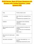 RCES Review&colon; Basic EP Exam Questions and&NewLine;Answers with Verified Solutions &vert; Latest&NewLine;Updated 2026