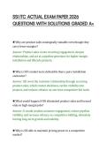 SSI ITC ACTUAL EXAM PAPER 2026&NewLine;QUESTIONS WITH SOLUTIONS GRADED A&plus;