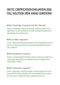 SSI ITC CERTIFICATION EVALUATION 2026&NewLine;FULL SOLUTION VIEW AHEAD QUESTIONS