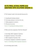 SSI ITC FINAL ACTUAL PAPER 2026&NewLine;QUESTIONS WITH SOLUTIONS GRADED A&plus;