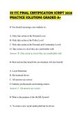 SSI ITC FINAL CERTIFICATION SCRIPT 2026&NewLine;PRACTICE SOLUTIONS GRADED A&plus;