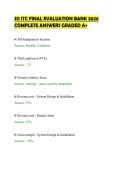 SSI ITC FINAL EVALUATION BANK 2026&NewLine;COMPLETE ANSWERS GRADED A&plus;