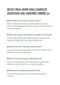 SSI ITC FINAL PAPER 2026 COMPLETE&NewLine;QUESTIONS AND ANSWERS VERIFIED A&plus;