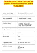 RMIN 4000 Exam 1 Brown Questions and&NewLine;Answers with Verified Solutions &vert; Latest&NewLine;Updated 2026