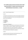  CLC Certified Lactation Counselor Exam Study Cards for ALPP Actual Exam 2026&sol;2027 &vert; Complete Exam-Style Questions with Detailed Rationales &vert; Pass Guaranteed &ndash; A&plus; Graded&NewLine;&NewLine;