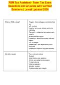 RSM Tax Assistant - Team Tax Exam&NewLine;Questions and Answers with Verified&NewLine;Solutions &vert; Latest Updated 2026