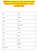 RSM Roots Group &num;1 Exam Questions and&NewLine;Answers with Verified Solutions &vert; Latest&NewLine;Updated 2026