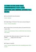 SSI OPEN WATER DIVER FINAL&NewLine;COMPREHENSIVE STUDY GUIDE&NewLine;QUESTIONS AND VERIFIED ANSWERS FULL&NewLine;REVIEW