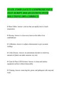 STATE FOOD SAFETY COMPREHENSIVE&NewLine;TEST SCRIPT 2026 QUESTIONS WITH&NewLine;SOLUTIONS 100&percnt; CORRECT&period;&NewLine;