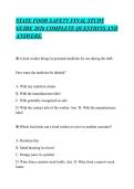 STATE FOOD SAFETY FINAL STUDY&NewLine;GUIDE 2026 COMPLETE QUESTIONS AND&NewLine;ANSWERS&period;