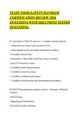 STATE FOOD SAFETY HANDLER&NewLine;CERTIFICATION REVIEW 2026&NewLine;QUESTIONS WITH SOLUTIONS TESTED&NewLine;QUESTIONS&period;