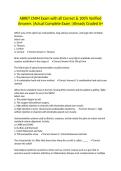 ABRET CNIM Exam with all Correct & 100&percnt; Verified Answers &vert;Actual Complete Exam &vert;Already Graded A&plus;