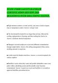 STATE FOOD SAFETY HANDLER&NewLine;CERTIFICATION REVIEW 2026&NewLine;QUESTIONS WITH SOLUTIONS TESTED &period;&NewLine;