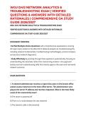 WGU D412 NETWORK ANALYTICS & TROUBLESHOOTING EXAM &vert; VERIFIED QUESTIONS & ANSWERS WITH DETAILED RATIONALES &vert; COMPREHENSIVE OA STUDY GUIDE 2026&sol;2027