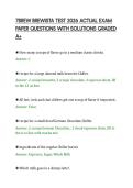 7BREW BREWISTA TEST 2026 ACTUAL EXAM&NewLine;PAPER QUESTIONS WITH SOLUTIONS GRADED&NewLine;A&plus;&NewLine;