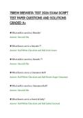 7BREW BREWISTA TEST 2026 EXAM SCRIPT&NewLine;TEST PAPER QUESTIONS AND SOLUTIONS&NewLine;GRADED A&plus;&NewLine;