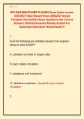 MTA BUS MAINTAINER CHASSIS Exam &lpar;latest version &NewLine;2026&sol;2027&rpar; Most Recent Exam 2026&vert;2027 Actual &NewLine;Complete Real Verified Exam Questions And Correct &NewLine;Answers &lpar;Verified Answers&rpar; Already Graded A&plus; &vert; &NewLine;Guaranteed Success&excl;&excl; Newest Exam&excl;&excl;&excl;