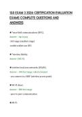 155 EXAM 3 2026 CERTIFICATION EVALUATION&NewLine;EXAMS COMPLETE QUESTIONS AND&NewLine;ANSWERS&NewLine;