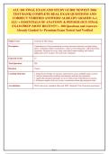 ALU 201 FINAL EXAM AND STUDY GUIDE NEWEST 2026&NewLine;TEST BANK&vert; COMPLETE REAL EXAM QUESTIONS AND&NewLine;CORRECT VERIFIED ANSWERS&sol; ALREADY GRADED A&plus;&vert;&NewLine;ALU &plus; ESSENTIALS OF ANATOMY & PHYSIOLOGY FINAL&NewLine;EXAM PREP &lpar;MOST RECENT&excl;&excl;&rpar; - 200 Questions and Answers&NewLine;Already Grade