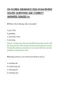214 FLORIDA INSURANCE 2026 EXAM REVIEW&NewLine;SOLVED QUESTIONS AND CORRECT&NewLine;ANSWERS GRADED A&plus;&NewLine;