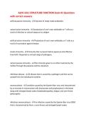 ALHS 1011 STRUCTURE FUNCTION Exam &num;1 Questions&NewLine;with correct answers
