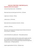 ALHS 1011 STRUCTURE &sol; FUNCTION Exam &num;1&NewLine;Questions with correct answers