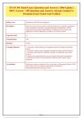EVAN 101 Final Exam &vert; Questions and Answers &vert; 2026 Update &vert;&NewLine;100&percnt; Correct - 190 Questions and Answers Already Graded A&plus;&NewLine;Premium Exam Tested And Verified&NewLine;
