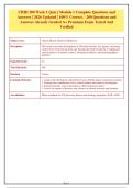 CHHI 300 Week 1 Quiz &vert; Module 1 Complete Questions and&NewLine;Answers &vert; 2026 Updated &vert; 100&percnt; Correct&period; - 200 Questions and&NewLine;Answers Already Graded A&plus; Premium Exam Tested And&NewLine;Verified&NewLine;