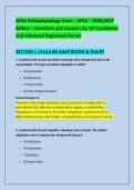 APEA Pathophysiology Exam &ndash; APEA &ndash; 2026&sol;2027 &NewLine;Edition &ndash; Questions and Answers for NP Candidates &NewLine;and Advanced Registered Nurses 
