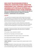 WGU D413 TELECOMMUNICATIONS & WIRELESS COMMUNICATIONS OBJECTIVE ASSESSMENT &lpar;OA&rpar; &vert; VERIFIED QUESTIONS & ANSWERS WITH DETAILED RATIONALES &vert; COMPREHENSIVE STUDY GUIDE 2026&sol;2027