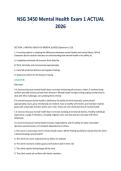 NSG 3450 Mental Health Exam 1 ACTUAL&NewLine;2026&NewLine;