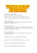 NDEE EXAM 6 N1 - GI & N&V Exam &NewLine;Questions and Correct Answers &NewLine; &lpar;100&percnt; Verified Grade A&plus;&rpar;  &NewLine;Latest Updated 20262027 