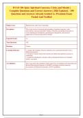 EVAN 101 Quiz&colon; Spiritual Concerns&comma; Crisis&comma; and Moods &vert;&NewLine;Complete Questions and Correct Answers &vert; 2026 Updated&period; - 190&NewLine;Questions and Answers Already Graded A&plus; Premium Exam&NewLine;Tested And Verified&NewLine;