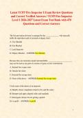 Latest TCFP Fire Inspector I Exam Review Questions and Correct Verified Answers &sol; TCFP Fire Inspector Level 1 2026-2027 Latest Exam Test Bank with 470 Questions and Correct Answers