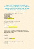 Latest TCFP Fire Inspector II Exam Review Questions and Correct Verified Answers &sol; TCFP Fire Inspector Level 2 2026-2027 Latest Exam Test Bank with 500 Questions and Correct Answers 