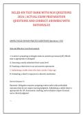 NCLEX-RN TEST BANK WITH NGN QUESTIONS &NewLine;2026 &vert; ACTUAL EXAM PREPARATION &NewLine;QUESTIONS AND CORRECT ANSWERS WITH &NewLine;RATIONALES