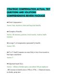 STRATEGIC COMPENSATION ACTUAL TEST&NewLine;QUESTIONS AND SOLUTIONS&NewLine;COMPREHENSIVE REVIEW PACKAGE