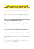 Real Estate Law Exam 3 Practice Questions & Verified Answers 2026&ndash;2027 Complete Study Guide