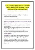 RNRS 116 Nursing Assessment Techniques &NewLine;Exam Prep 2026&sol;2027Complete Practice &NewLine;Exam with Answers and Rationales