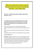 RNSG 1517 A Maternity Final Exam Complete &NewLine;Questions With Correct Answers And Detailed &NewLine;Rationales &ndash; Latest Update 2026
