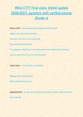 WGU C777 final exam &lpar;latest update 2026 2027&rpar; question with verified answer -Grade a