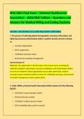 NHA CBCS Final Exam &ndash; National Healthcareer &NewLine;Association &ndash; 2026&sol;2027 Edition &ndash; Questions and &NewLine;Answers for Medical Billing and Coding Students