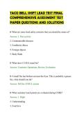 TACO BELL SHIFT LEAD TEST FINAL&NewLine;COMPREHENSIVE ASSESSMENT TEST&NewLine;PAPER QUESTIONS AND SOLUTIONS