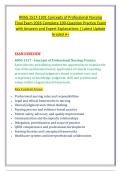 RNSG 1517-1301 Concepts of Professional Nursing &NewLine;Final Exam 2026 Complete 100-Question Practice Exam &NewLine;with Answers and Expert Explanations &vert; Latest Update &NewLine;Graded A&plus;