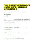 TCDHA COMMUNITY MIDTERM COMPLETE&NewLine;SOLUTION QUESTIONS AND CORRECT&NewLine;ANSWERS GRADED A&plus;
