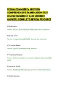 TCDHA COMMUNITY MIDTERM&NewLine;COMPREHENSIVE EXAMINATION TEST&NewLine;SOLVED QUESTIONS AND CORRECT&NewLine;ANSWERS COMPLETE REVIEW RESOURCE