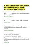 TCDHA COMMUNITY MIDTERM REVIEW&NewLine;SHEET VERIFIED QUESTIONS AND&NewLine;ACCURATE ANSWERS GRADED A&plus;