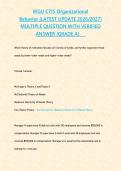 WGU C715 Organizational Behavior &lpar;LATEST UPDATE 2026&sol;2027&rpar; MULTIPLE QUESTION WITH VERIFIED ANSWER &lbrace;GRADE A&rcub;&Tab;&NewLine;&NewLine;